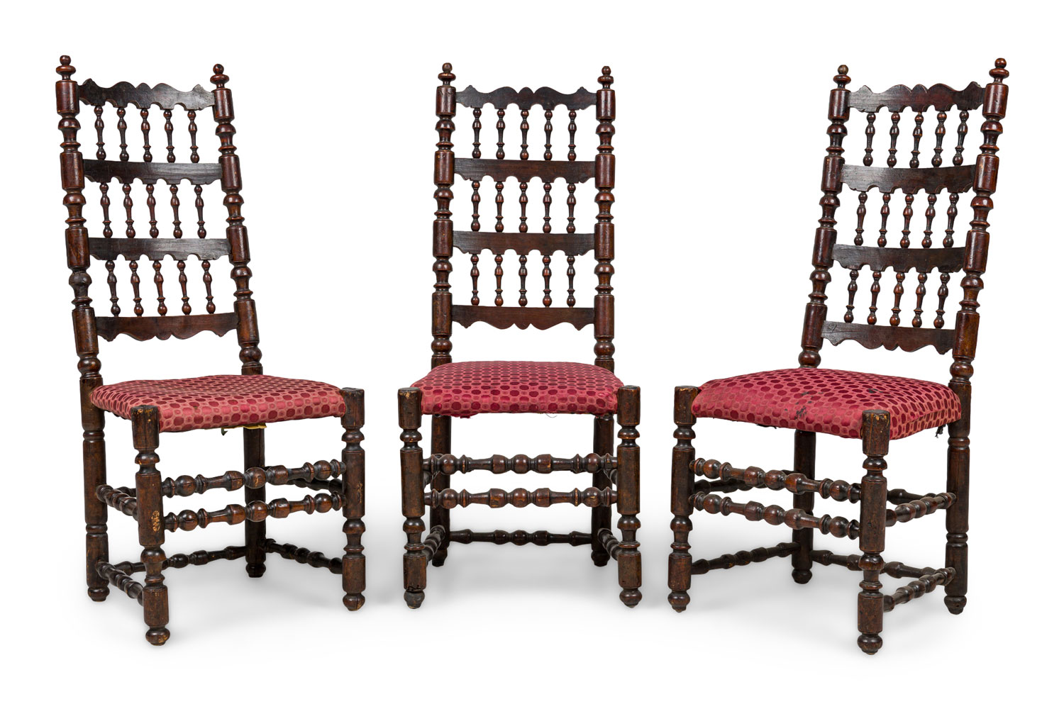 English renaissance walnut side chairs 1