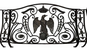 French empire iron and bronze railing