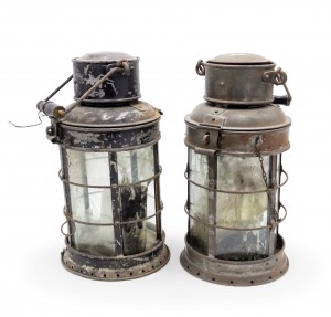 American painted metal ship s lanterns 1