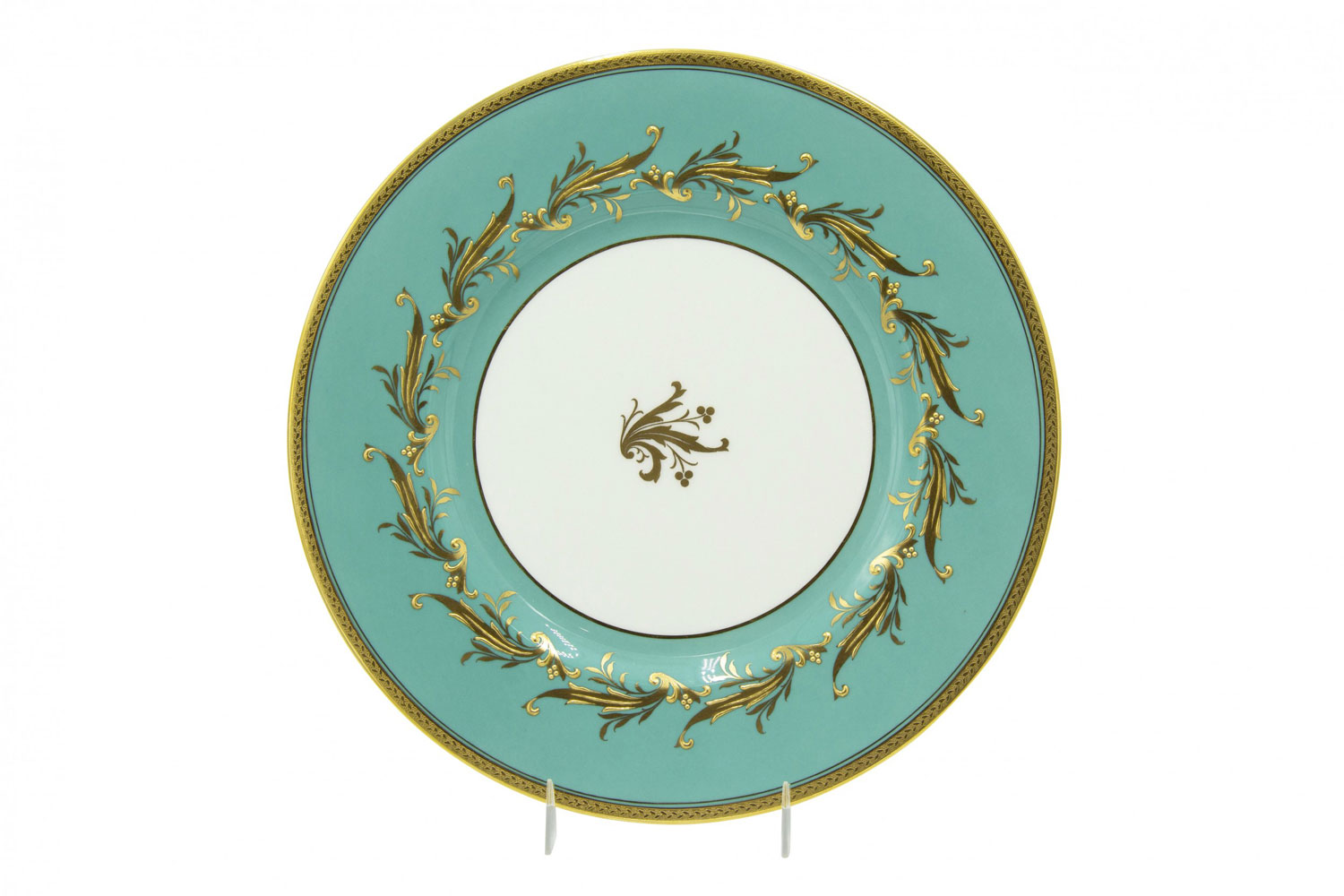 Set of 12 english victorian minton porcelain dinner plates