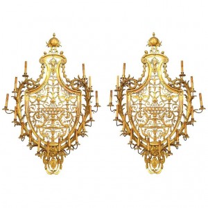French empire style ormolu wall sconces