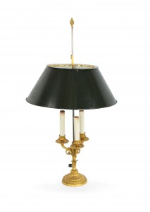French louis xvi style gilt candelabra table lamp