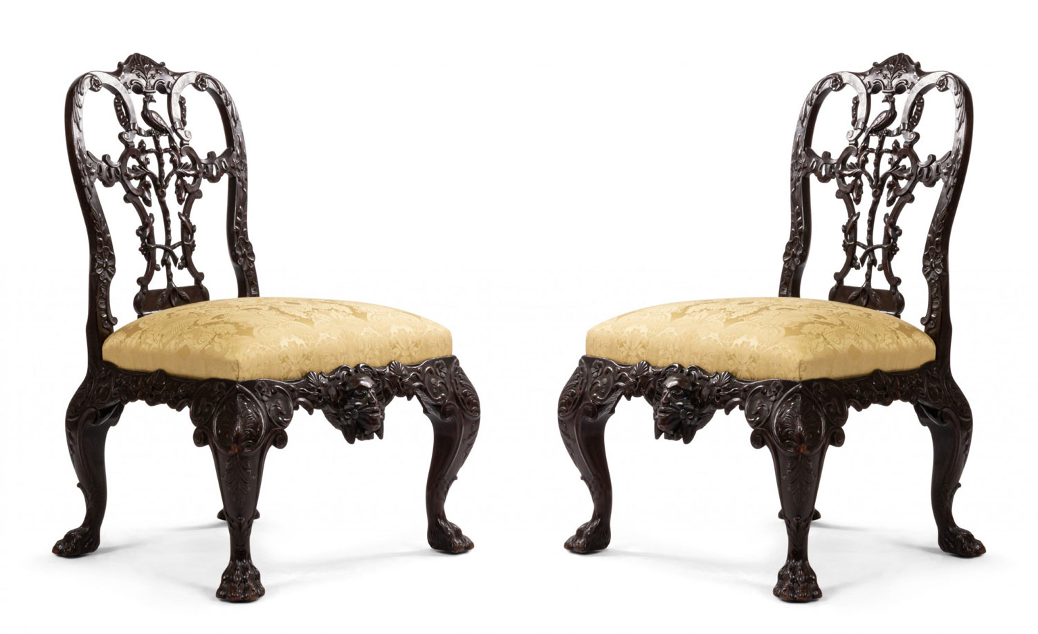 English chippendale mahogany ribbon chair