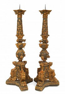 Italian renaissance altar candlesticks
