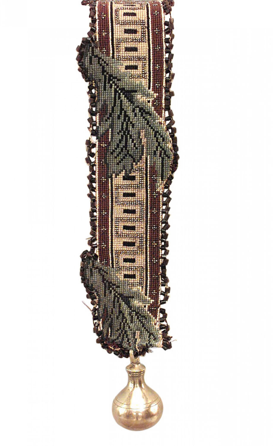 Victorian embroidered bell pull
