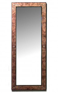 Biedermeier style burl ash wall mirror 1