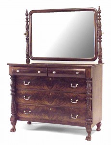 American empire mahogany dresser