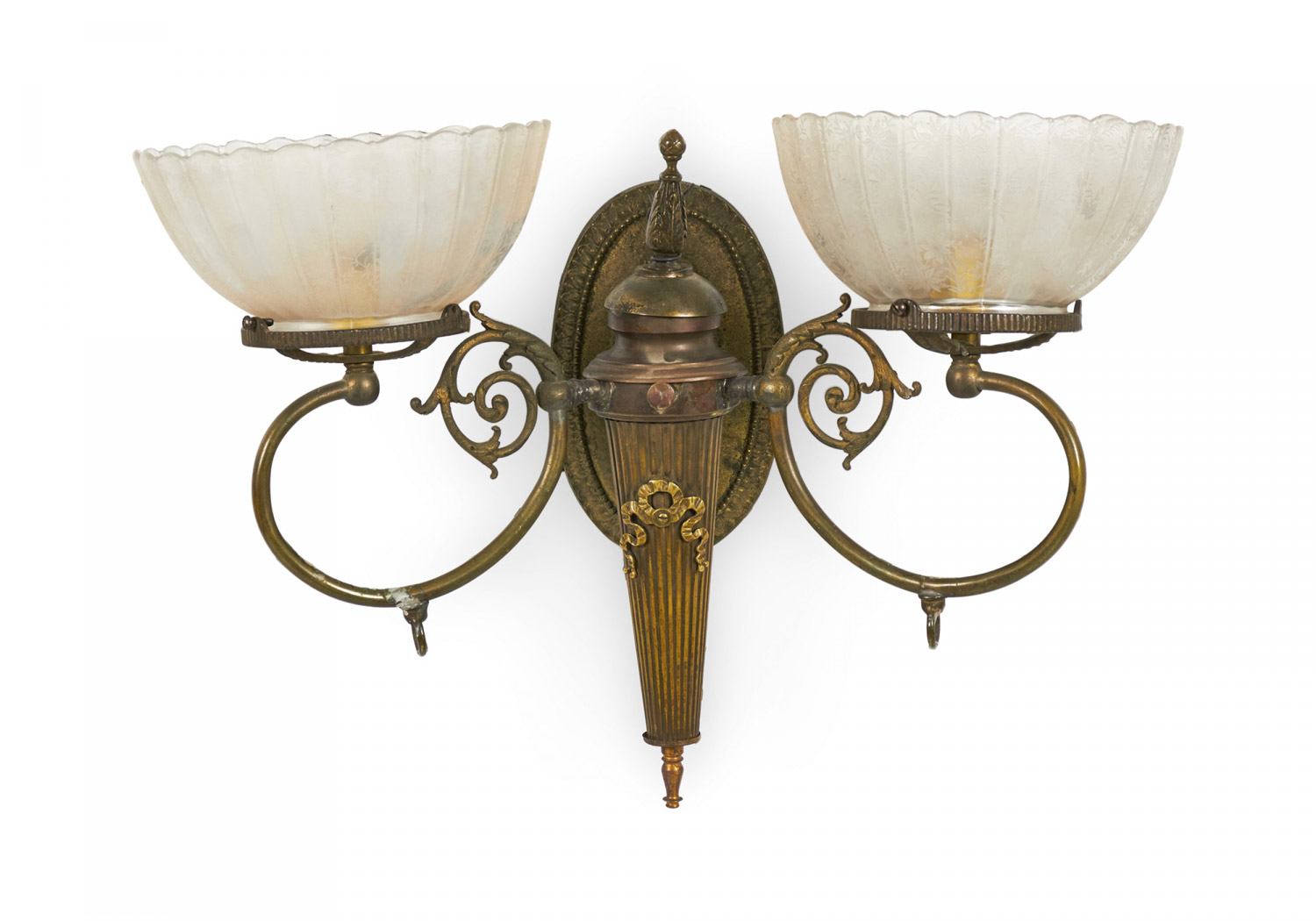 French victorian bronze wall sconces