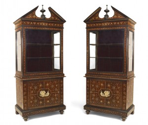Italian baroque rosewood cabinets 1