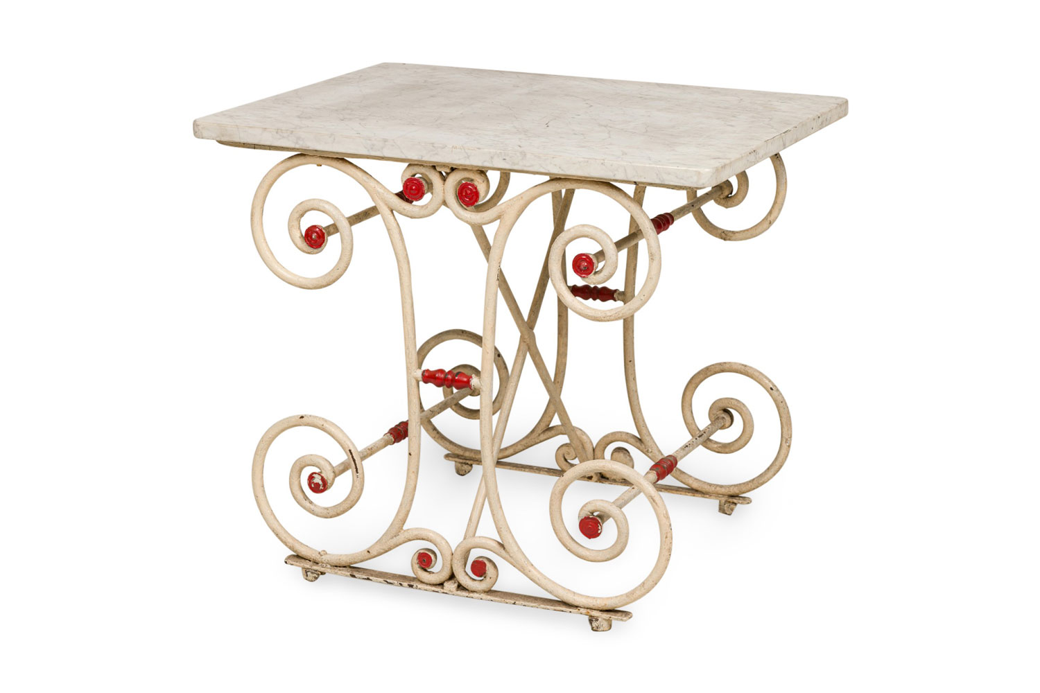 Outdoor continental marble top butcher s table 1