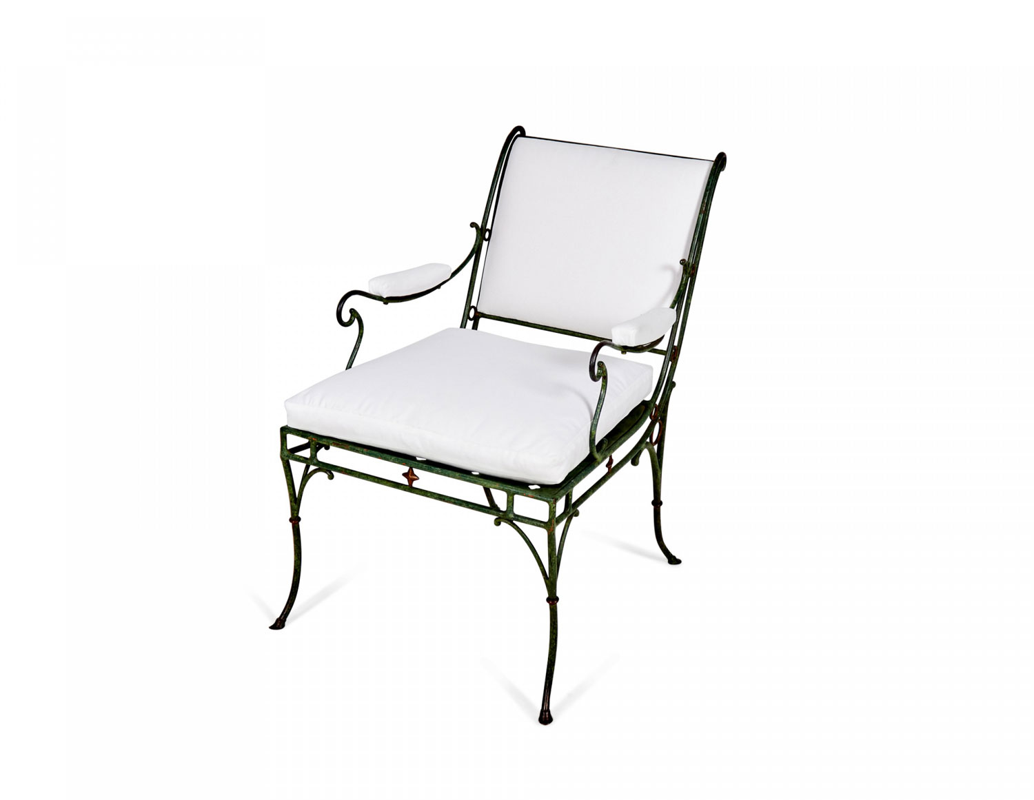 French iron sleigh back arm chair