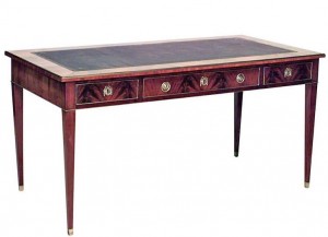 Russian neoclassic mahogany writing table