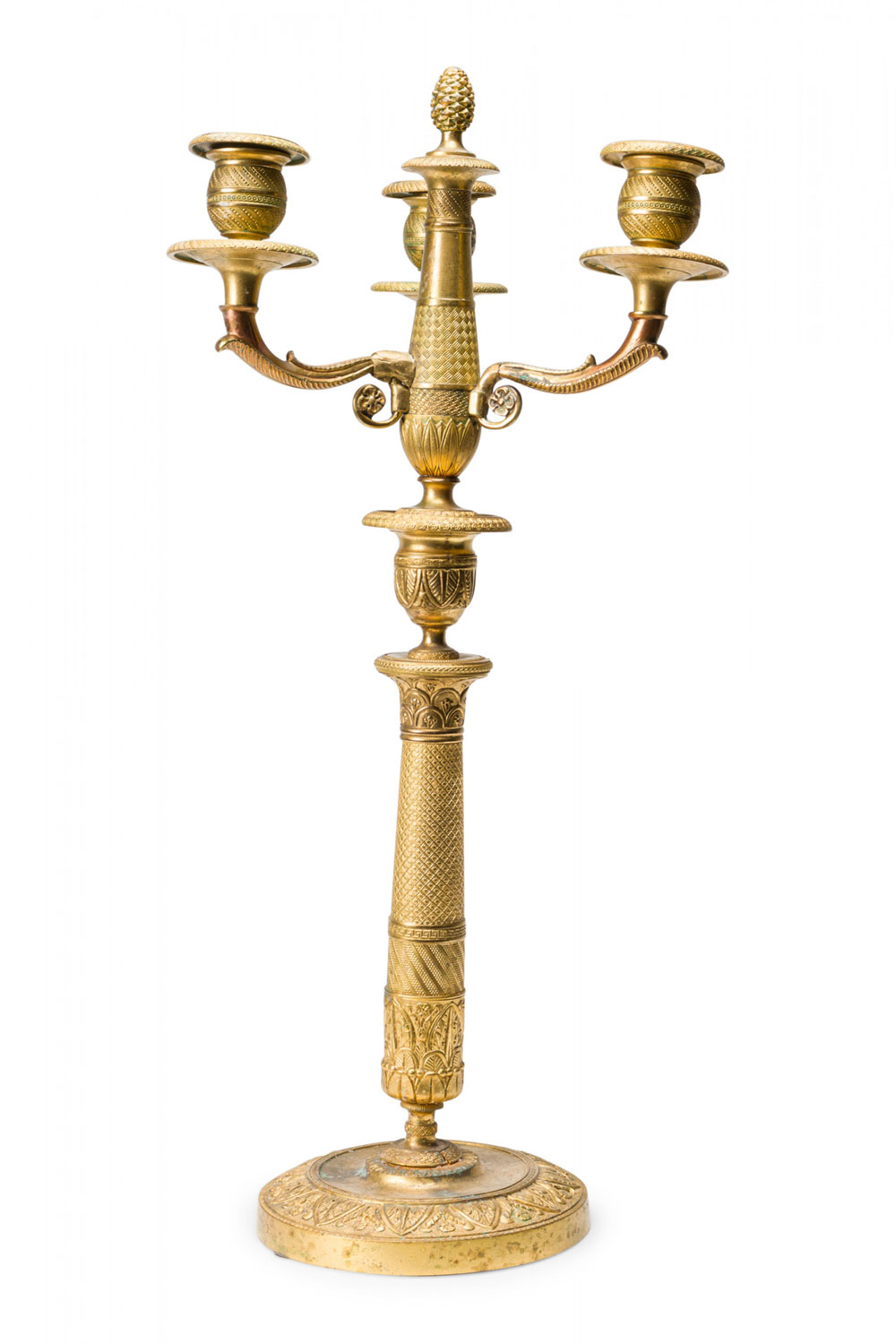 French empire bronze dore candelabras