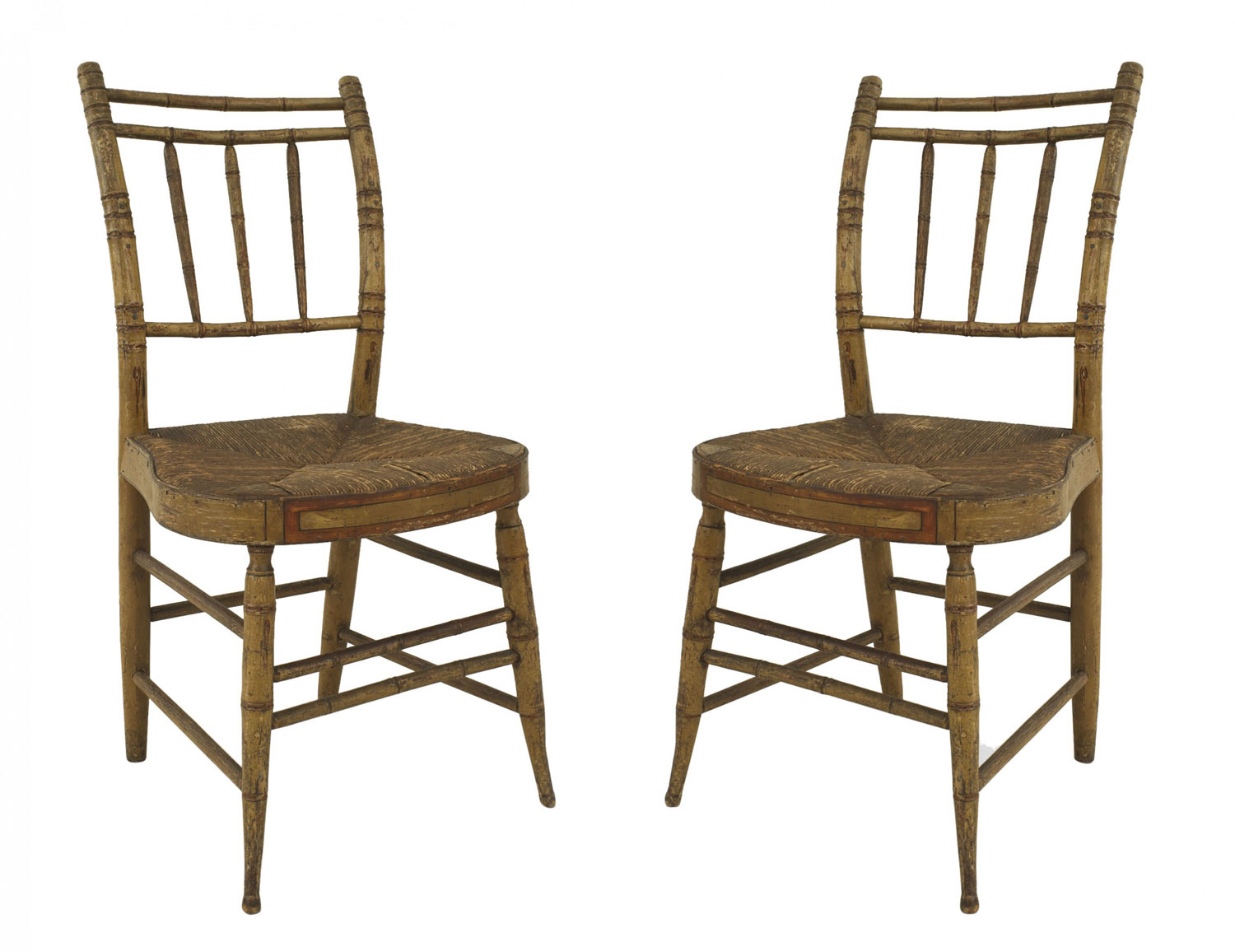 American federal painted side chairs
