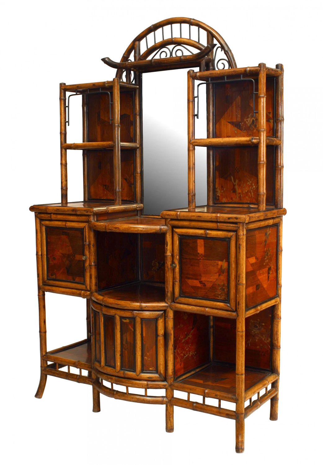 English victorian bamboo etagere