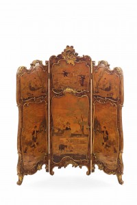 French louis xv 3 fold screen