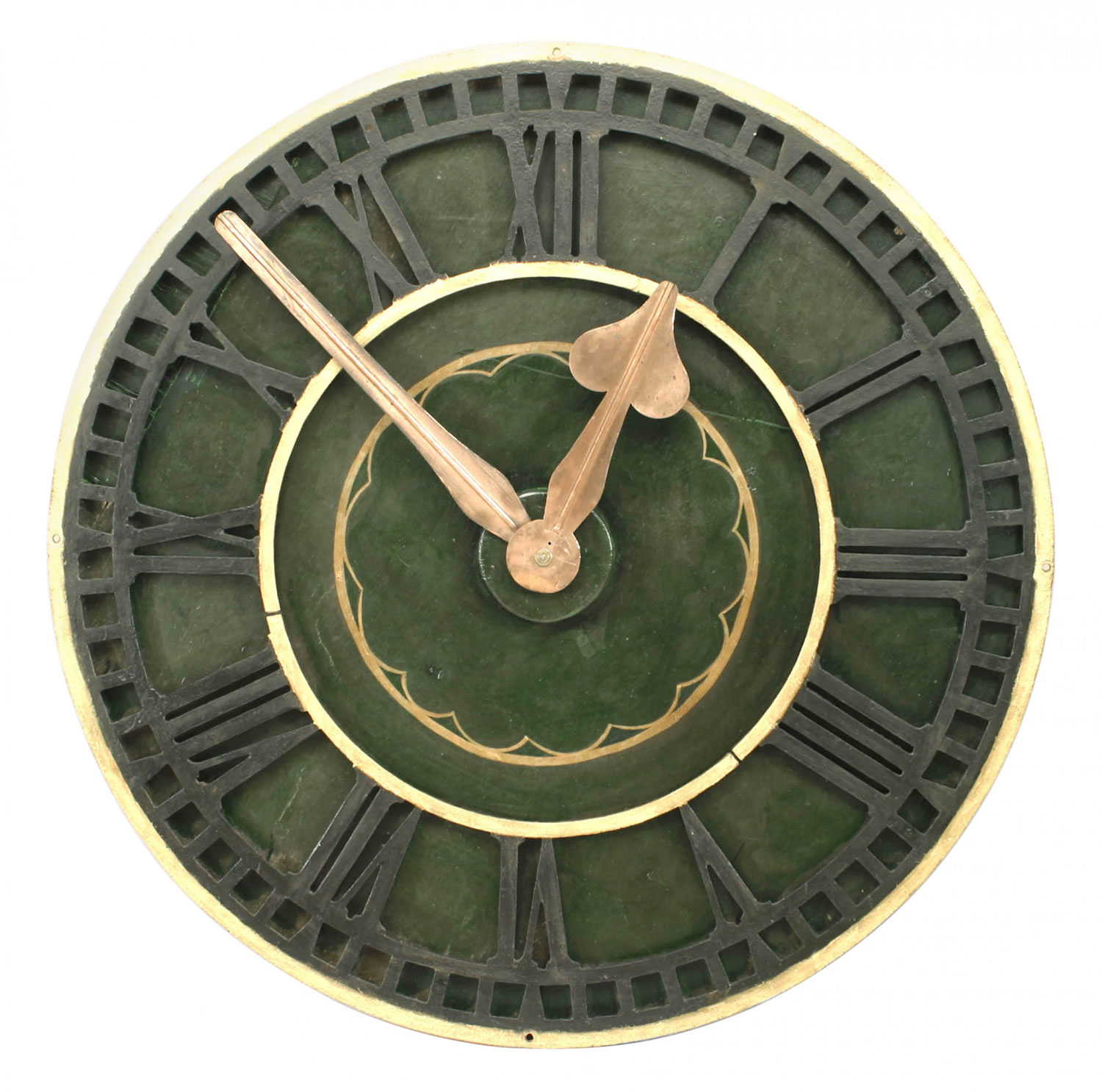 English victorian green clock