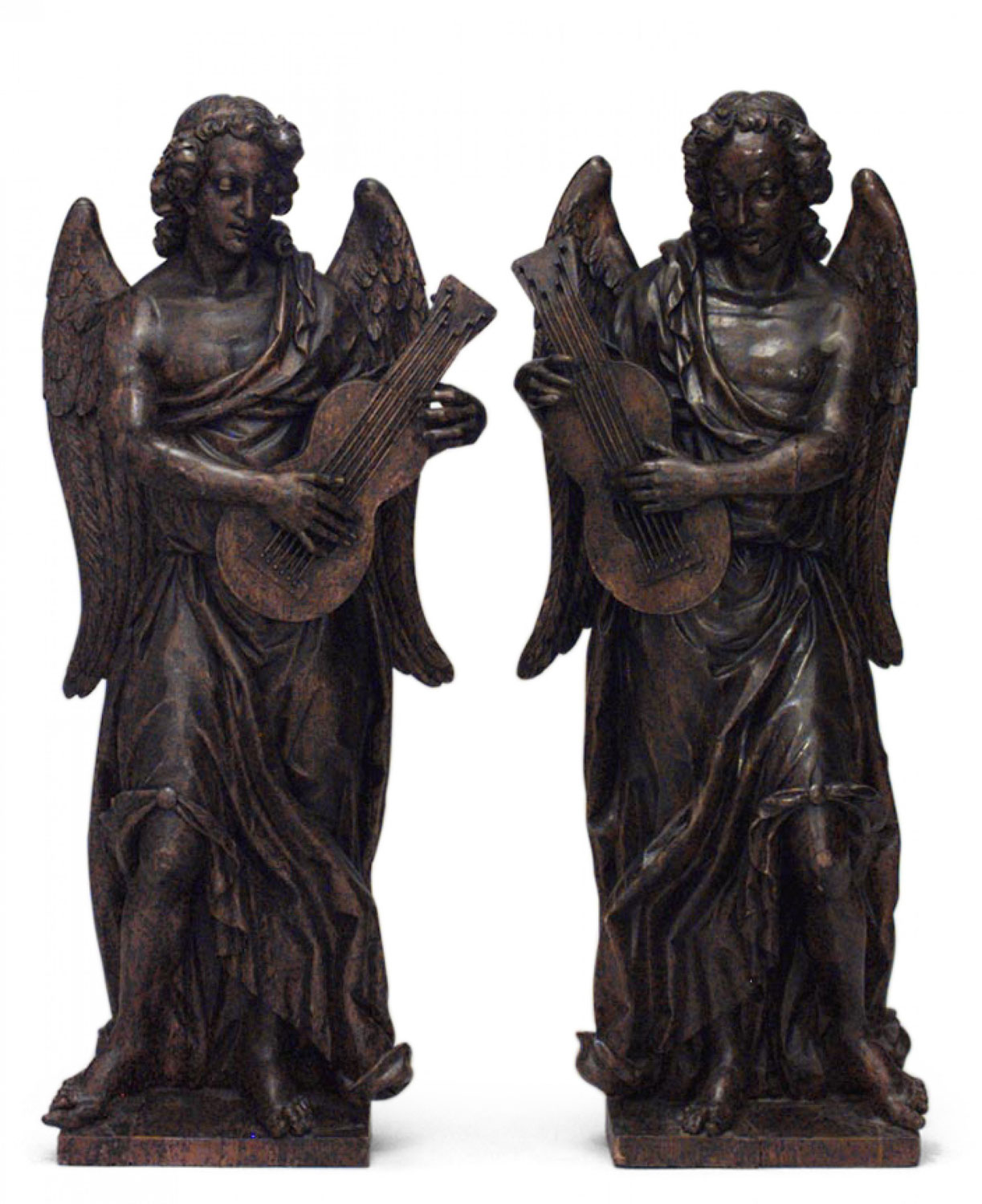 Italian renaissance oak angels
