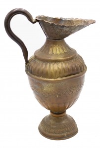 English renaissance style silver and copper pitcher 1