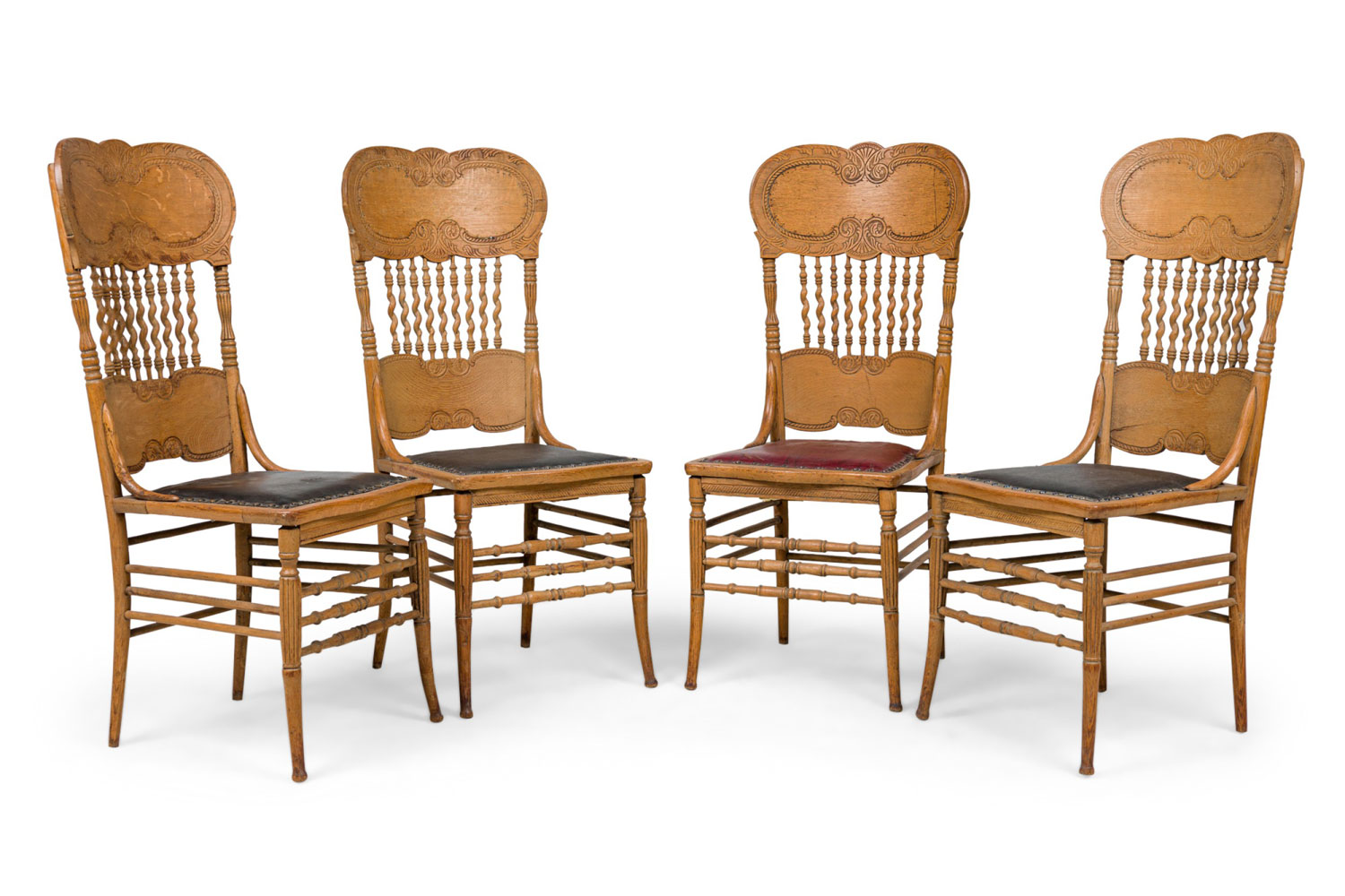 American victorian oak side chairs 2