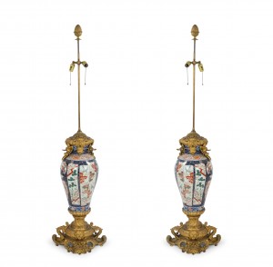 French louis xv style imari porcelain table lamps