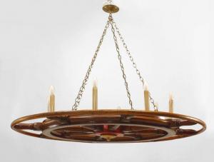 Victorian ship wheel chandeliers