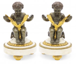 French victorian bronze cupids