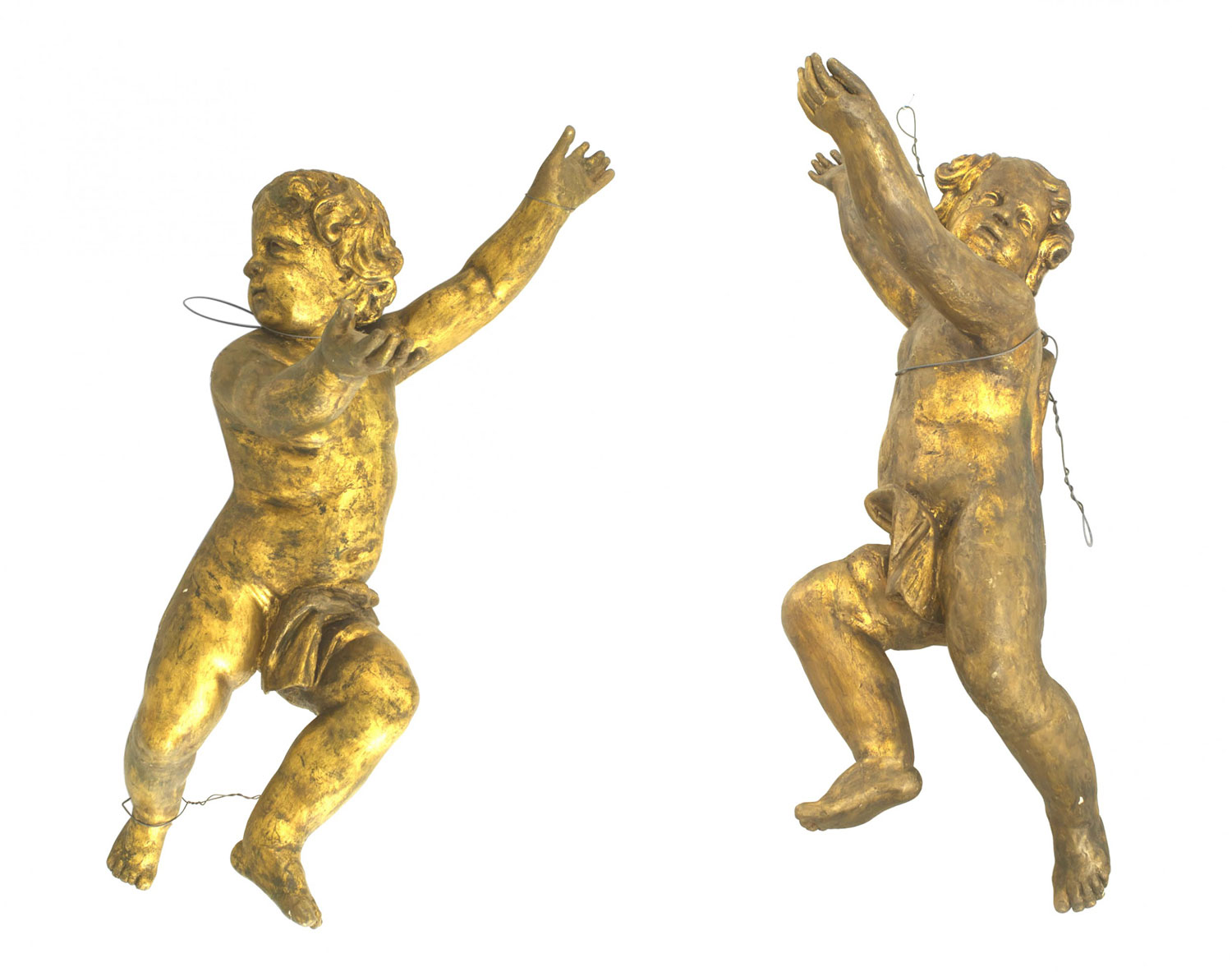 Italian rococo gold painted cupids 1