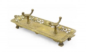 English georgian style bronze pen tray