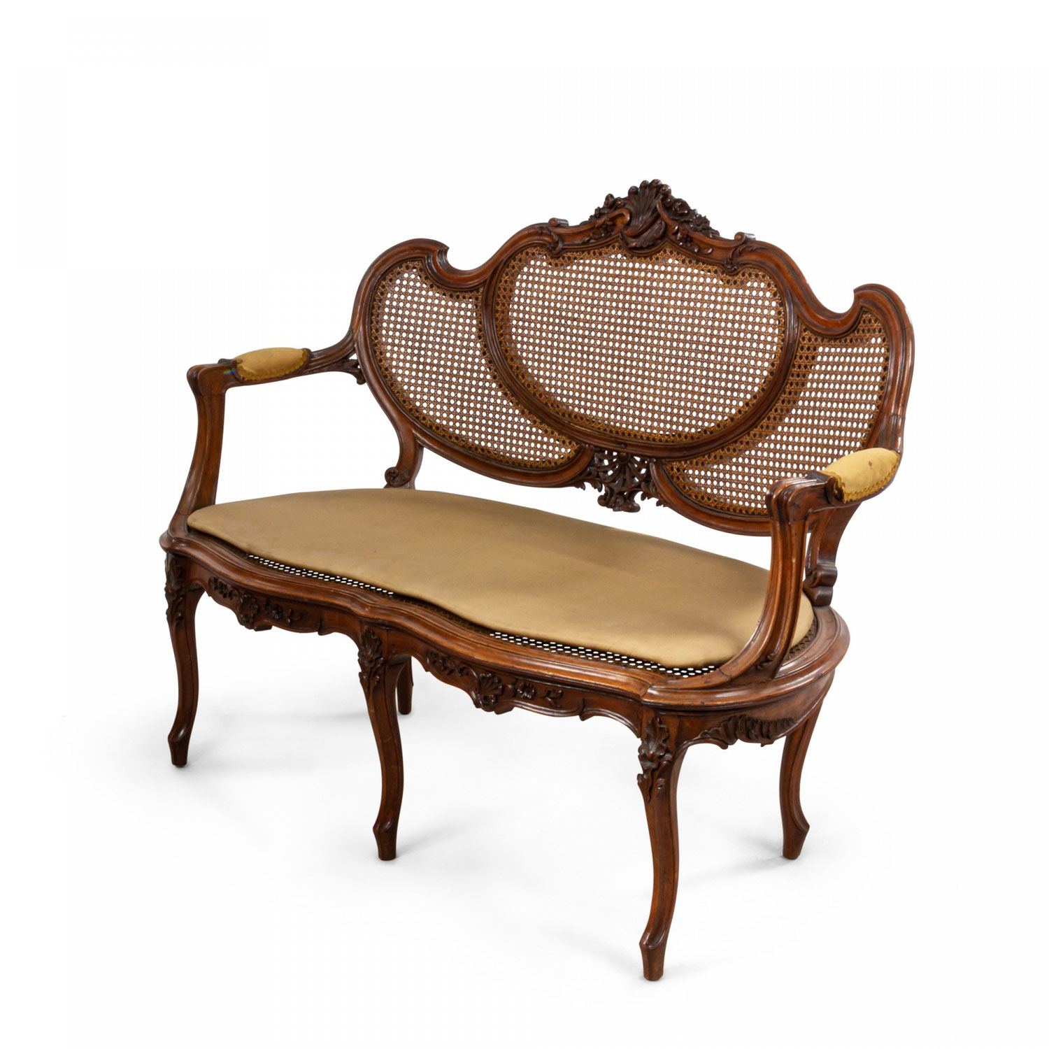 French louis xv walnut loveseat