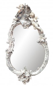 German dresden porcelain wall mirror 1