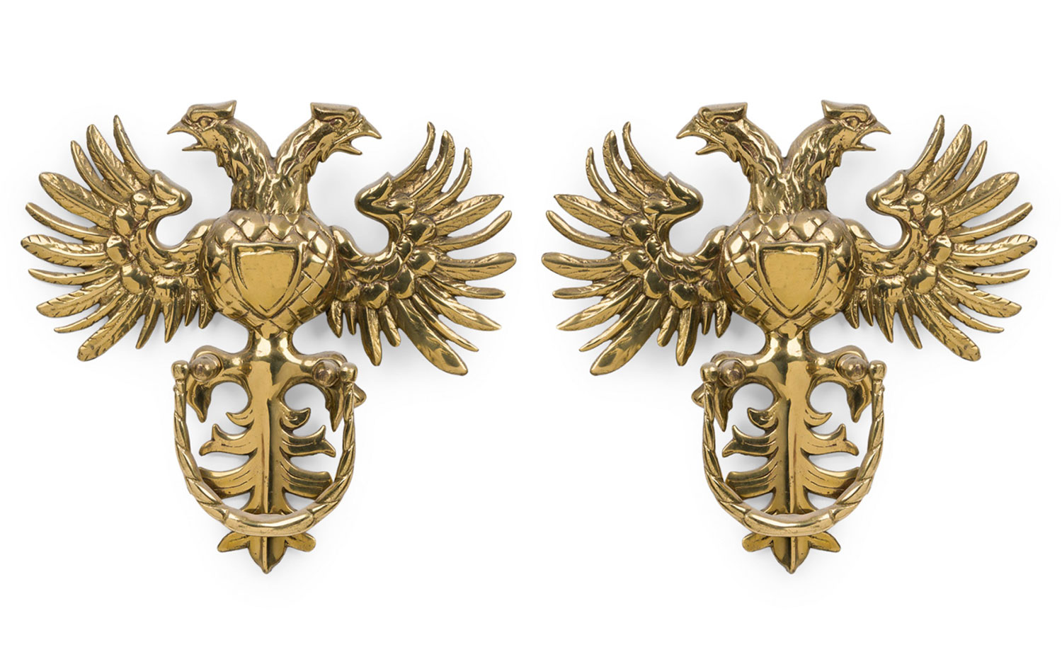Continental austrian brass door knockers 1