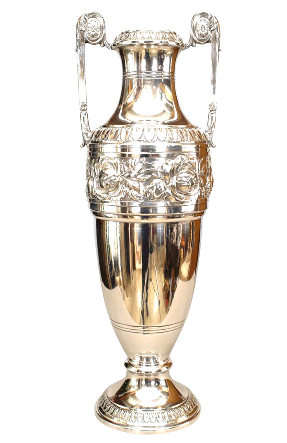 English georgian silver plated vases