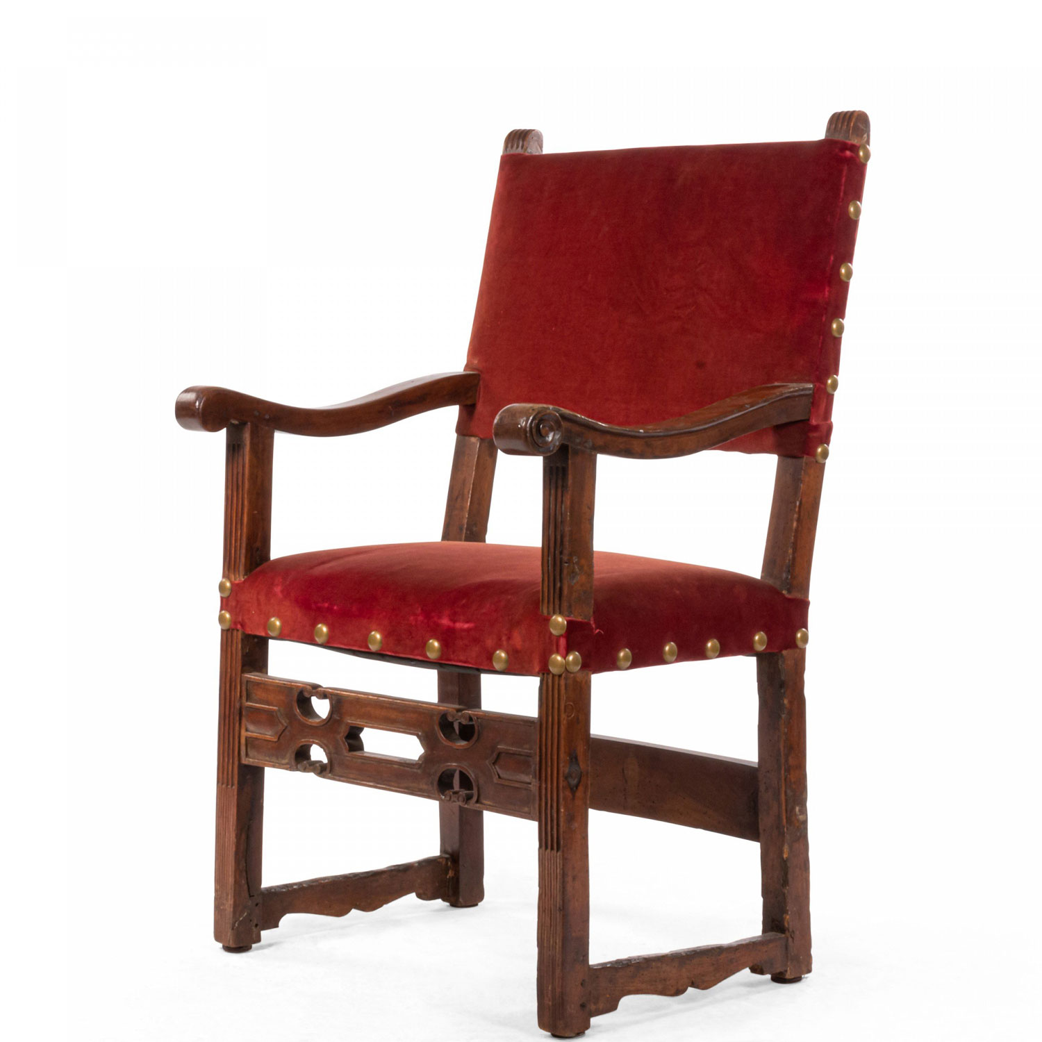 Spanish renaissance walnut arm chair