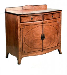 English adam satinwood rosewood commode