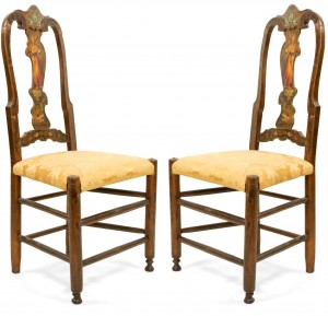 Italian venetian painted side chairs 1