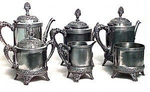 6 piece american victorian silver plate meridian tea set 1
