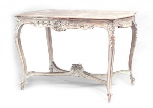 French louis xv bleached center table