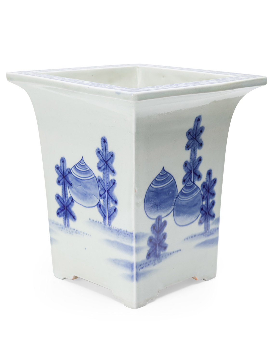 Pair chinese blue and white porcelain pots 1