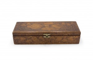 Art nouveau carved wooden box