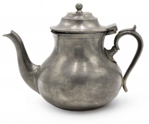 English renaissance style pewter teapot