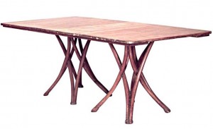 Bentwood stripped dining table 1