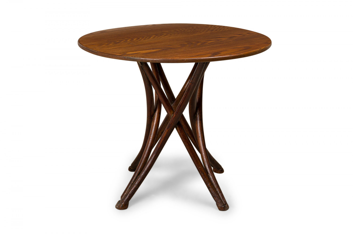 Bentwood walnut and oak cafe table 5