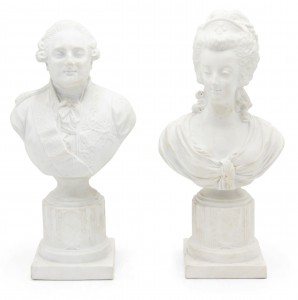Sevres porcelain louis xvi and marie antoinette busts
