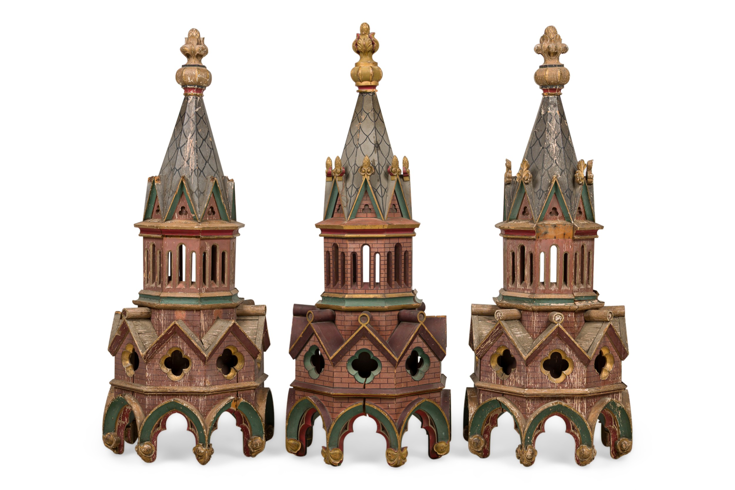English gothic revival painted steeple A