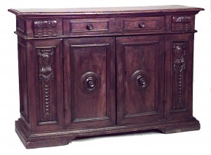 Spanish renaissance style walnut sideboard