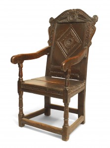 English renaissance wainscot arm chair