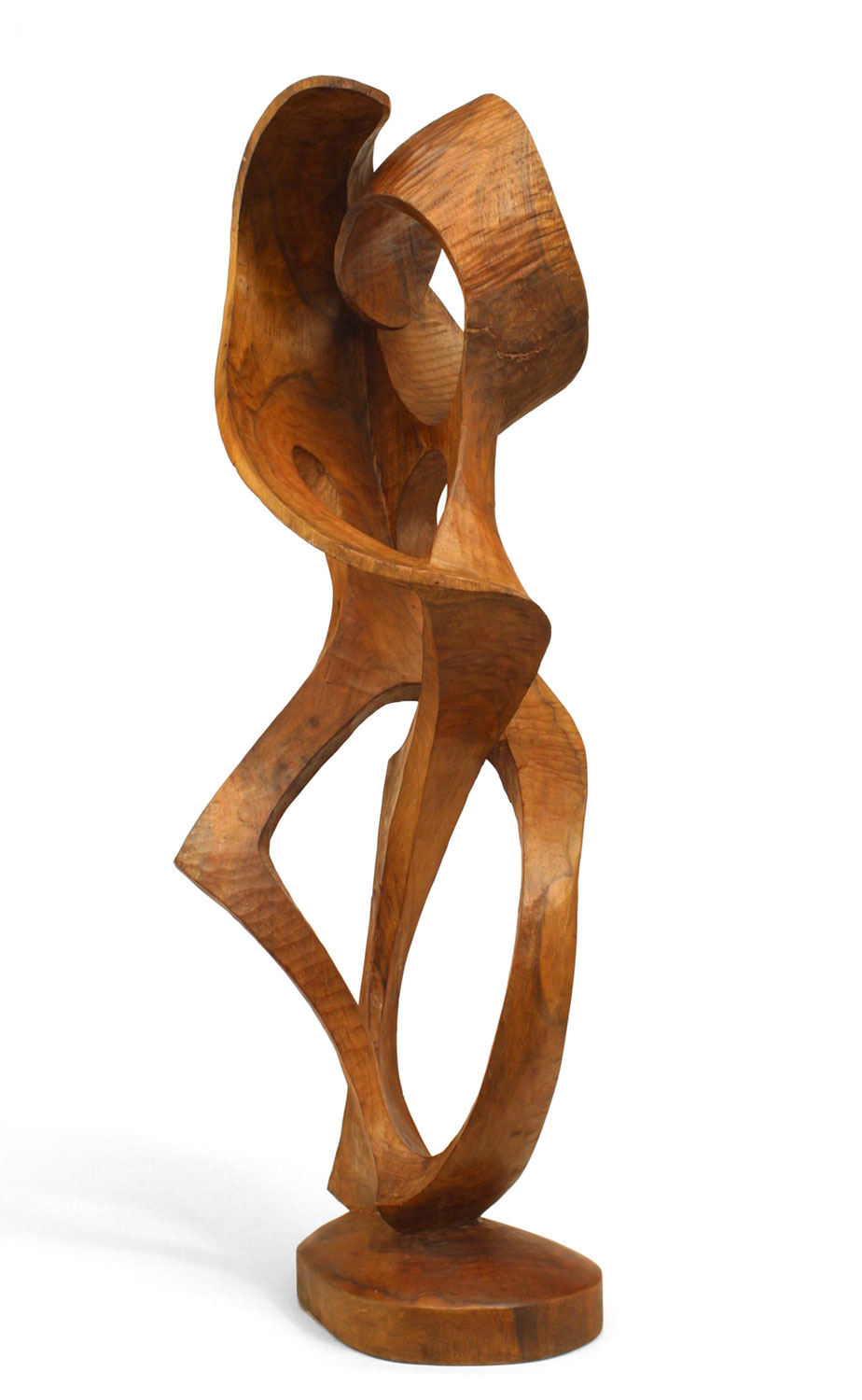 Contemporary maple abstract carved sculpture