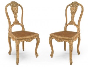 French louis xv stripped side chairs