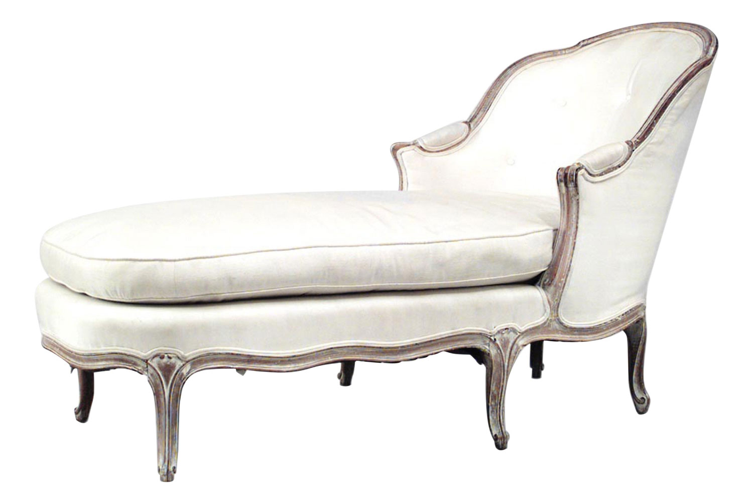 French louis xv bleached chaise